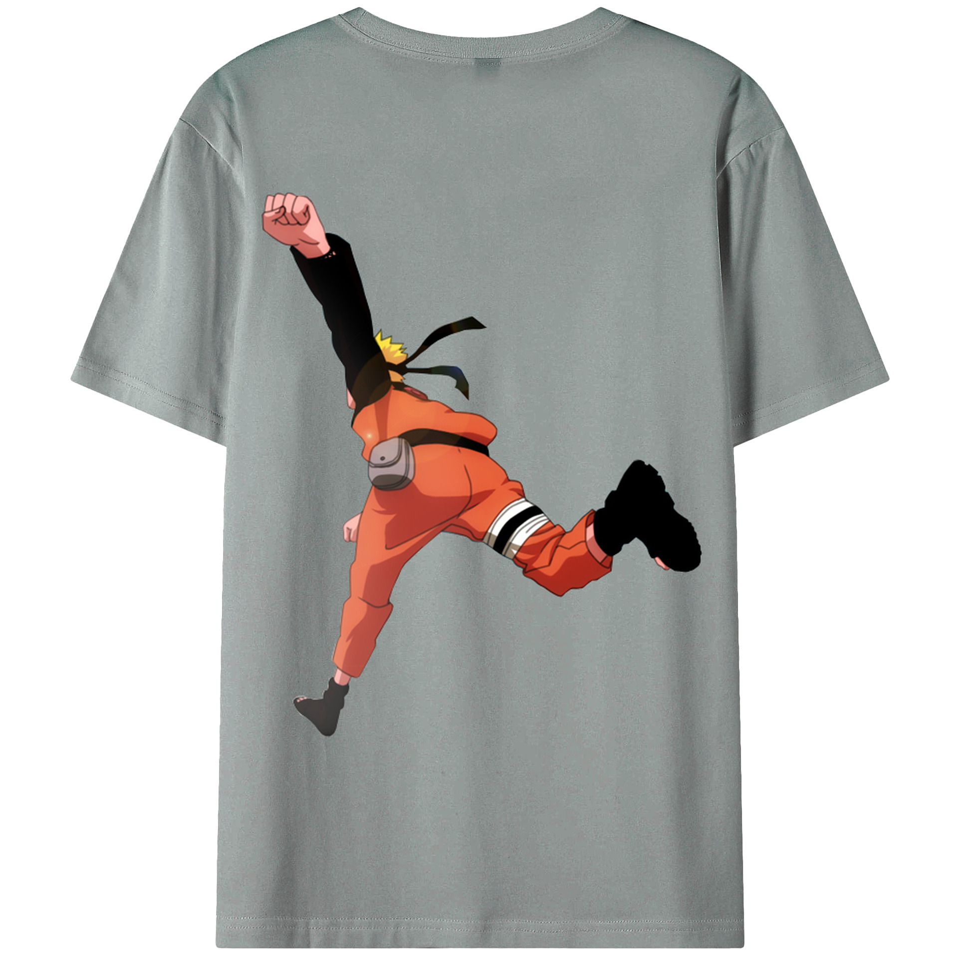 （画像用） NARUTO -ナルト- うずまき ナルト Uzumaki Naruto 綿100％ メンズ半袖Tシャツ（バックプリント） 通気性